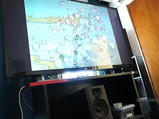 He caught me masturbating while watching cartoons with tannyia