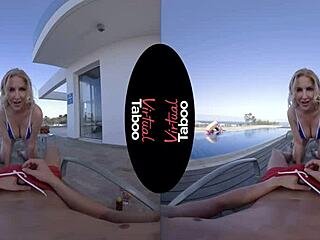 Blonde Gives Intense Blowjob and Handjob in POV Taboo Scene