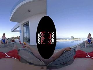 Blonde Gives Intense Blowjob and Handjob in POV Taboo Scene