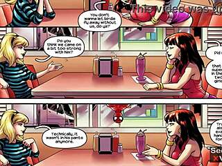 Spider-man enjoys a valentine threesome with marvel superheroes