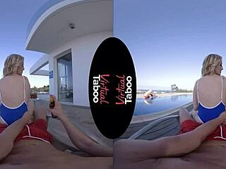 Blonde Gives Intense Blowjob and Handjob in POV Taboo Scene