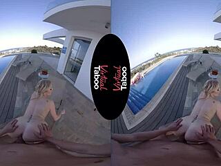 Blonde Gives Intense Blowjob and Handjob in POV Taboo Scene