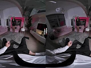 Pov Blowjob And Handjob On Shaved Pussy In Dark Room Vr.