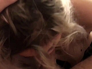 a blonde teen enjoys deepthroating a big cock in pov