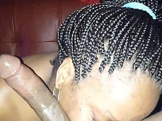 i gave him a blowjob but messed up a bit with my ebony homemade style