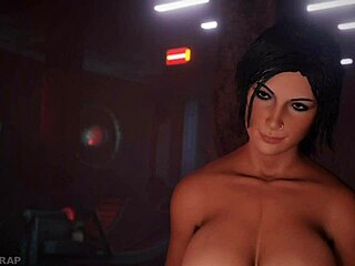 lara croft gets bound in the machine for intense orgasms