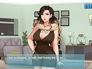 house chores 4 unfolds with sneaky groping of big juicy milf tits in cartoon style.