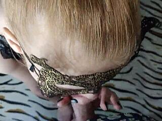 Hot Blonde Gives Deep Wet Blowjob To Monster Cock