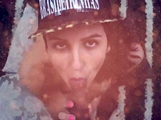 In Rio de Janeiro, the Brazilian woman enjoys a gangbang with creampie and anal