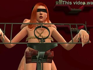 Redhead is introduced to the red room with rough oral and bdsm sex