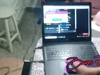 Barbara Alves, heta blondina, er så slem 😏 suger store kukker og viser puppene i 18+ action