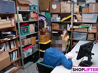 Shoplifting Teen Catarina Takes Hard Cock in Office