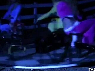 Erick takes Tasha Reighn from behind in doggystyle, her buttplug tail swaying as she moans.