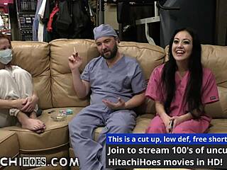 Patiënt Blaire Celeste schreeuwt van Hitachi wand orgasmes in wilde medische check