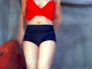 Big tits bouncing in wild action scene