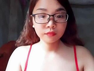 Big tits bouncing in wild action scene