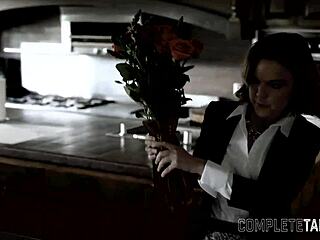 Classy Brunette Babe Receives Hardcore Facial Cumshot