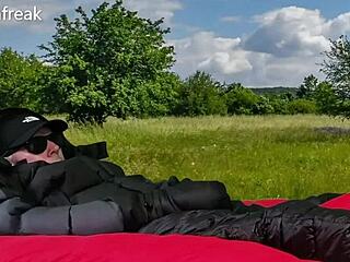 Jerking Off In Sherpa Down Jacket