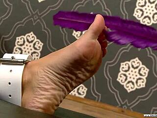 tickling fun with a vibrating dildo for intense pleasure