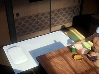 Priestess training in 3D cartoon anime.