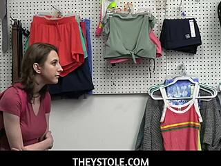 Teen 18+ Gets Caught Stealing And Faces Horny Guard Tristan Summers.