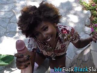 ebony hottie rides that cock