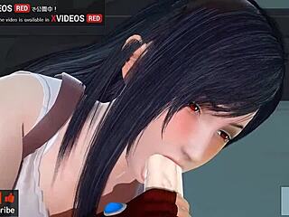 uncensored japanese hentai anime tifa blowjob and creampie asmr