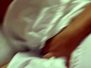 the girl is damaging her red panties in this amateur video