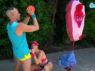 Clam dunk competition outdoor porn sex on basketball court