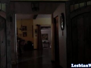 Beautiful redhead milf eats pussy in lesbian threesome with friends