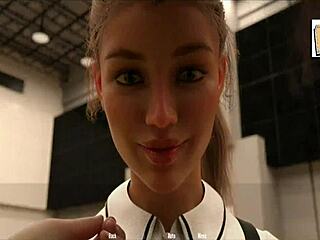 Elizabeth unhappy in big tits hentai scene