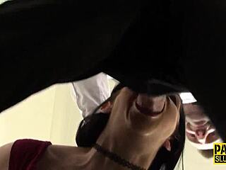 Busty submissive gets analized and eaten out.