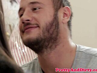 Deepthroating girlfriend railed in reverse cowgirl position