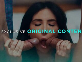 Hot teen lana roy plays footsie and gets her feet cummed after sex