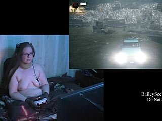 فتاة بنية عارية بصدر كبير طبيعي تلعب ألان ويك الجزء 10