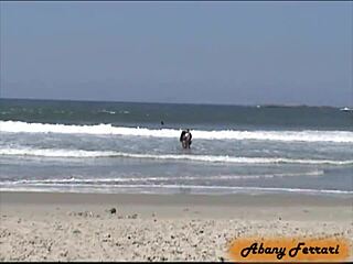 Hey, that naughty guy seduced me on the public beach and made me suck his dick 😏