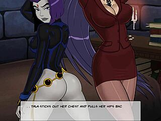 blonde bent over in doggystyle with black cock in dc comics