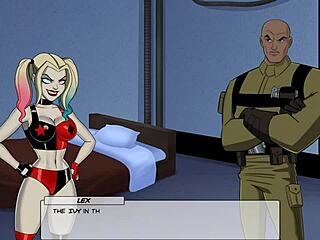 blonde bent over in doggystyle with black cock in dc comics