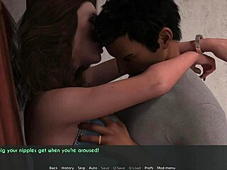 Hé, nézd ezt a forró feleséget és mostohaanyát egy 3D játékban este?