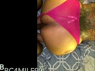 Thick Latina hotwife enjoys doggystyle with big black cock.