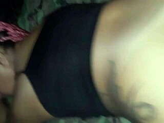 In the forest, a brazilian latina with big tits and ass gets hardcore anal from a black guy's monster cock