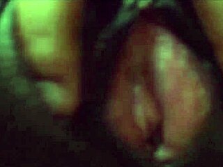 nice black pussy shines in solo action