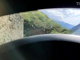 why is this hot latina masturbating in the car like that?