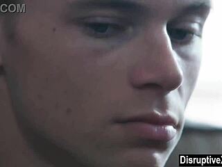 Athletic hunk licks friend's ass before bareback anal