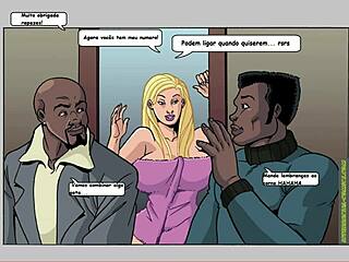 wife in comic gangbang with big black cocks