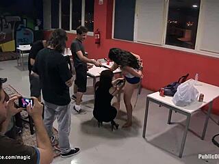 Ever seen a Spanish babe take anal in public with a daring twist?