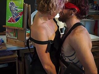 Art model shocked by Mistress Red Herring's kinky anal fisting!