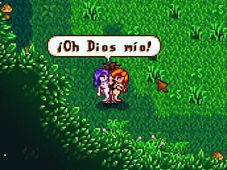 Leah and Abigail team up for a steamy threesome in Stardew Valley.