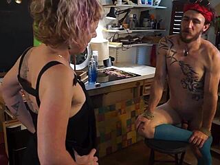 Art model shocked by Mistress Red Herring's kinky anal fisting!