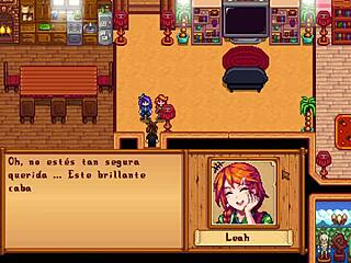 Leah and Abigail team up for a steamy threesome in Stardew Valley.